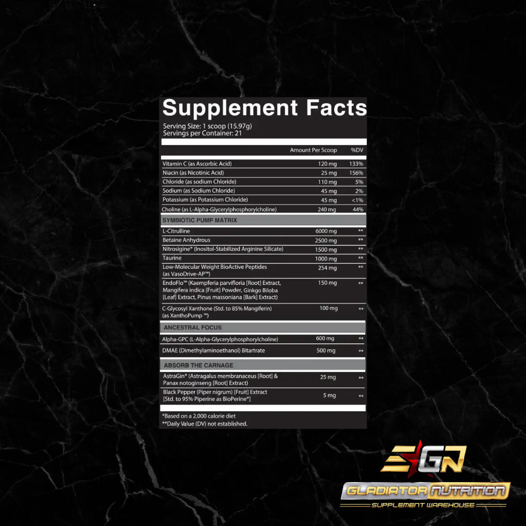 NutriFitt Carnage Non-Stim Pre Workout